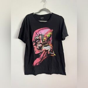 Marvel Deadpool Inside My Head Silhouette Graphic Black T Shirt Size Large